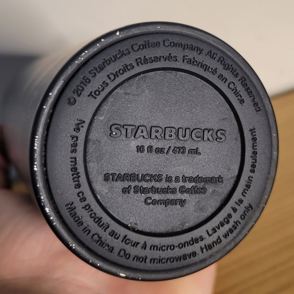 2016 Starbucks Classic Rose Gold Black Siren Mermaid Travel Coffee Mug - Picture 3 of 6